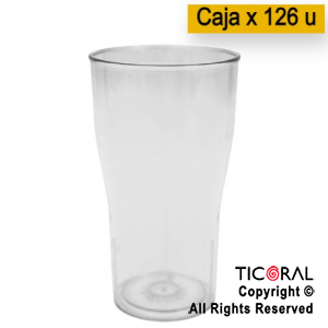 VASO COLA COLOR CRISTAL CAJA x 126